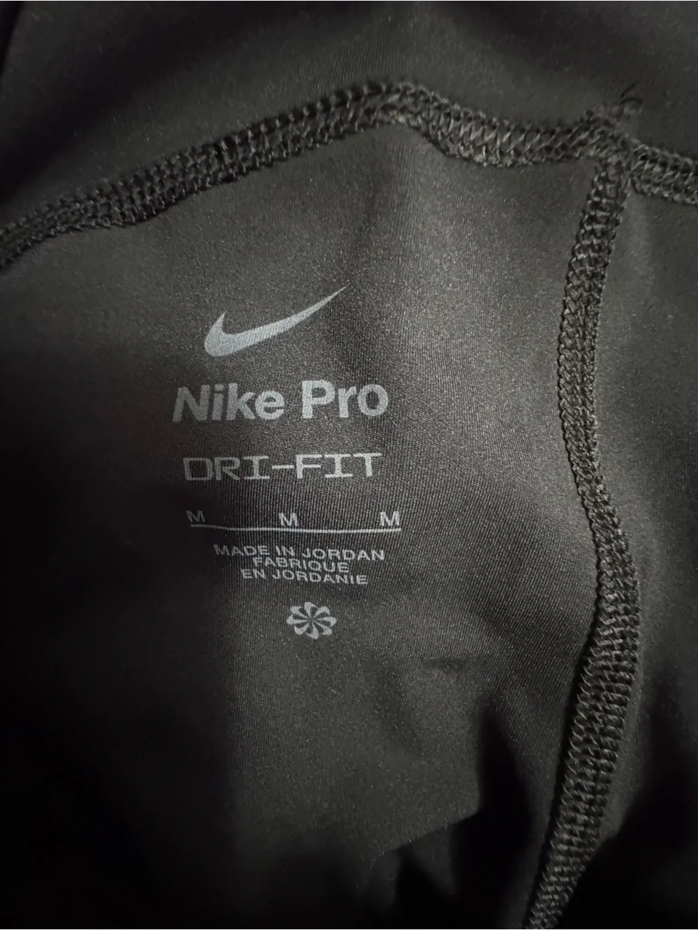 Nike Pro Black Women's Bike Shorts with White Swoosh